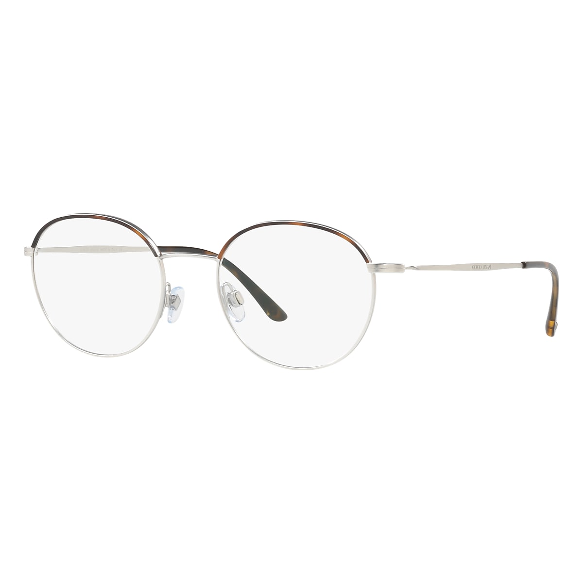 Giorgio Armani Brown Havana Matte Silver Eyeglasses Glasses