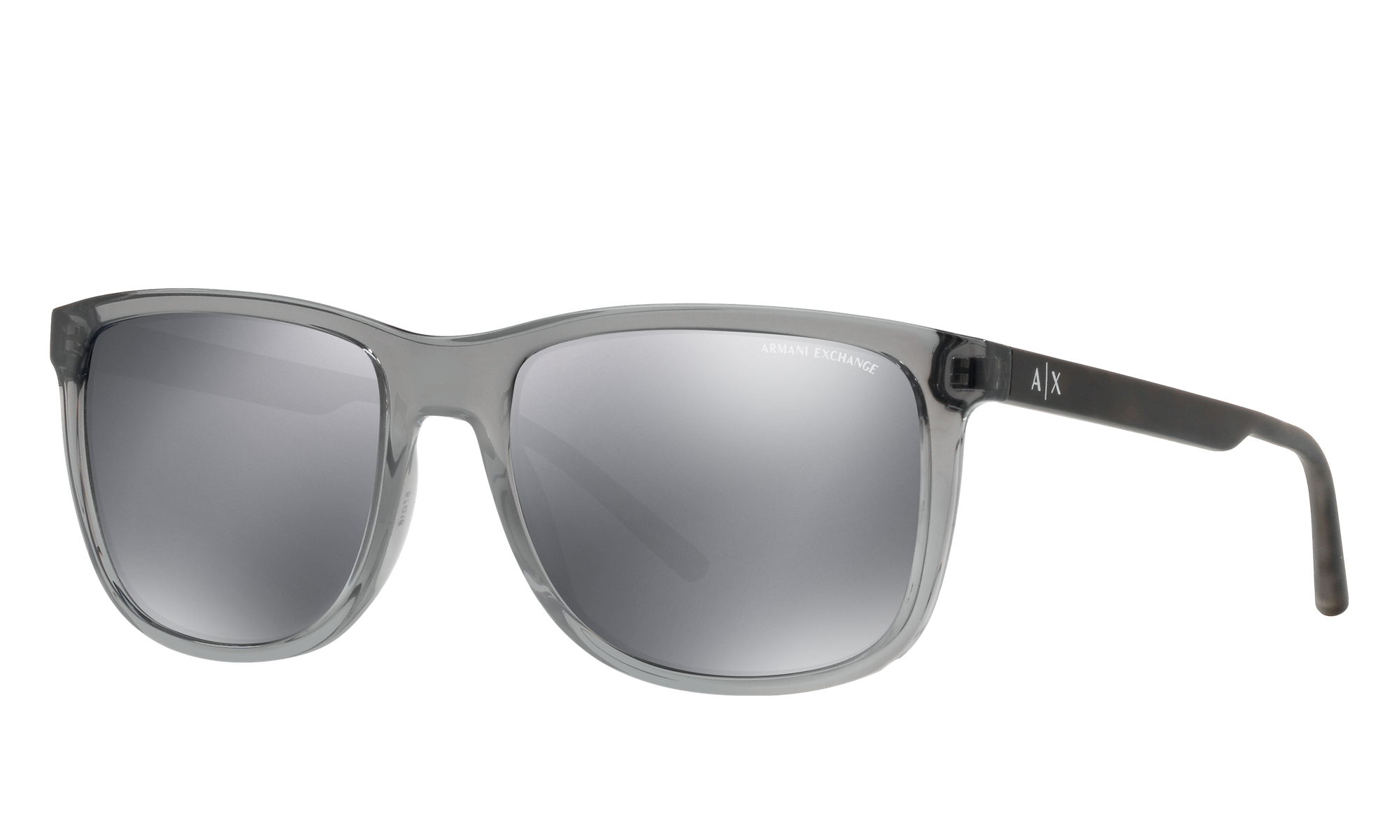 Armani Exchange AX4070S Shiny Grey Sunglasses | Glasses.com® | Free ...