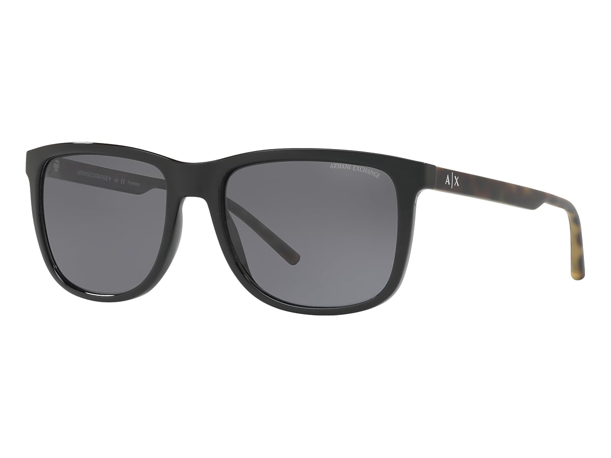 Armani Exchange Shiny Black Free Sunglasses Glasses.com® | Shipping 