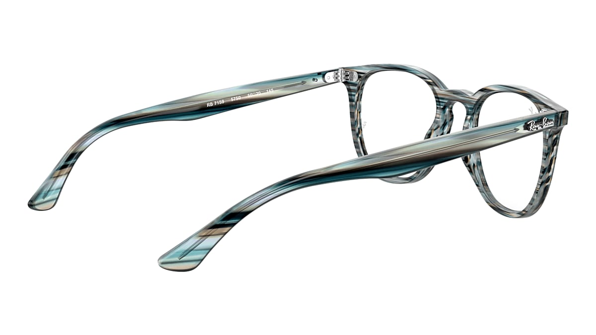 Ray Ban Striped Blue Grey Eyeglasses Glasses Free Shipping