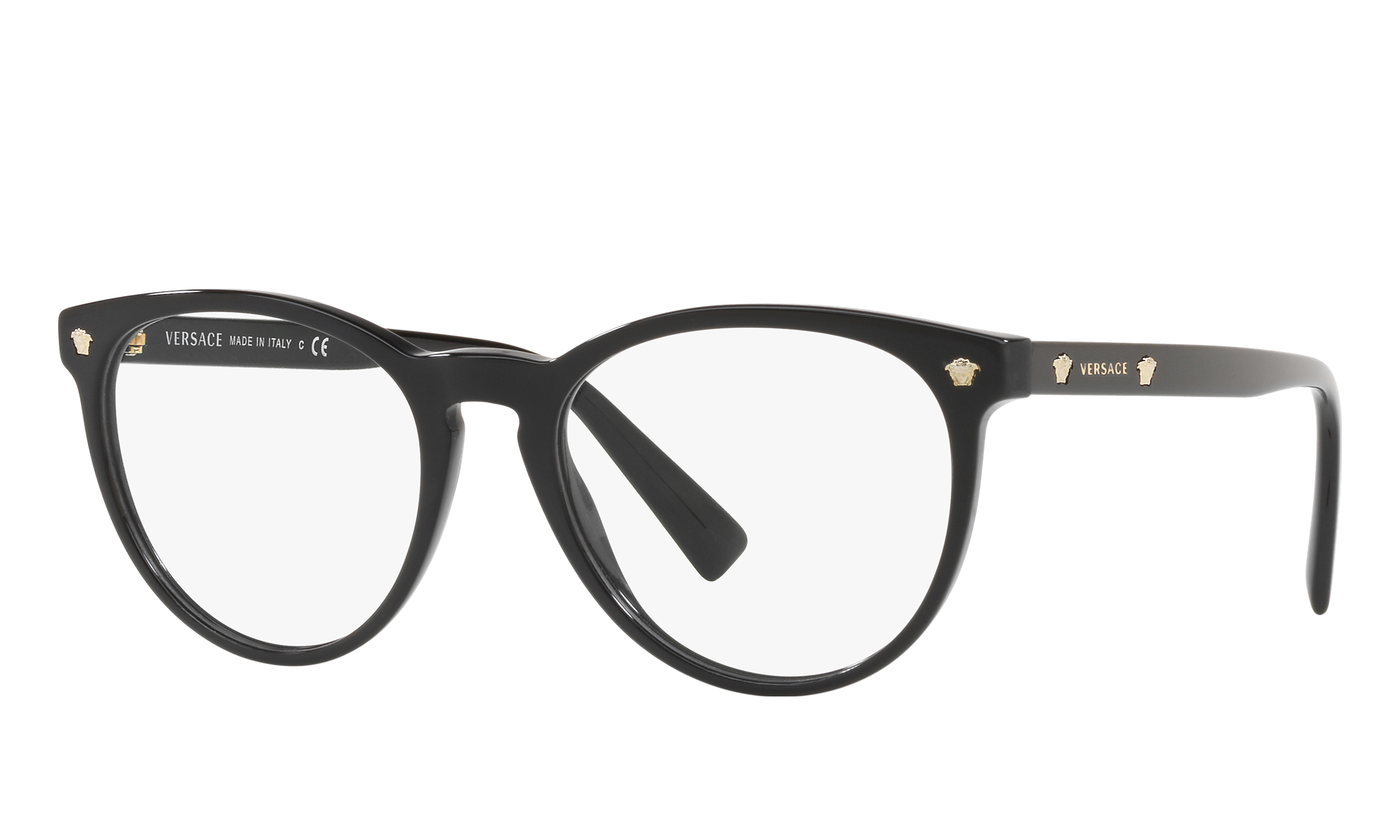 Versace VE3257 Black Eyeglasses | Glasses.com® | Free Shipping