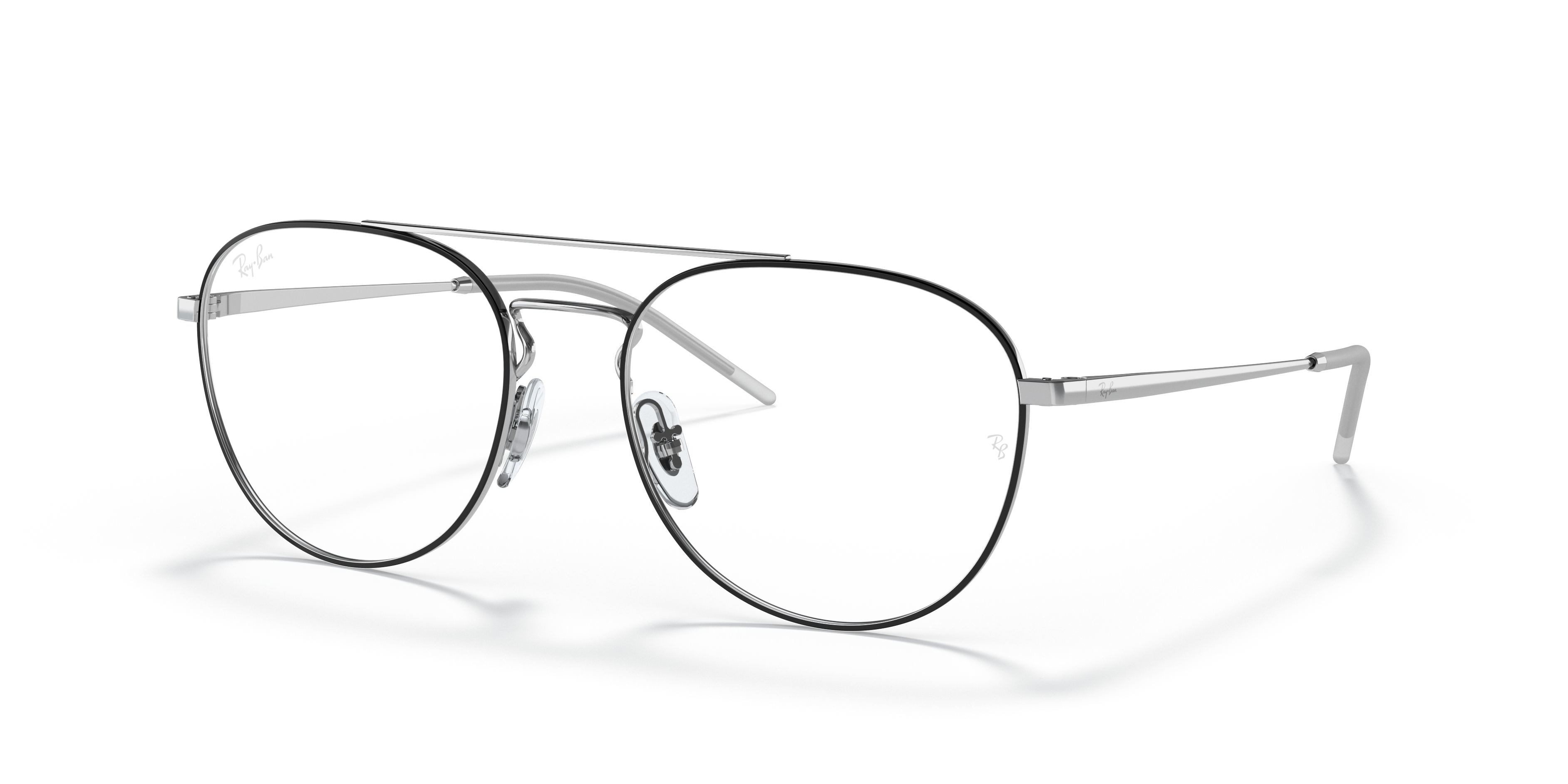 Ray-Ban Unisex Rx6414 Black On Silver Size: Standard -  0RX6414