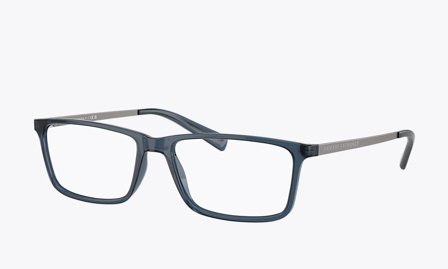 Armani Exchange Transparent Blue Eyeglasses Glasses Free Shipping