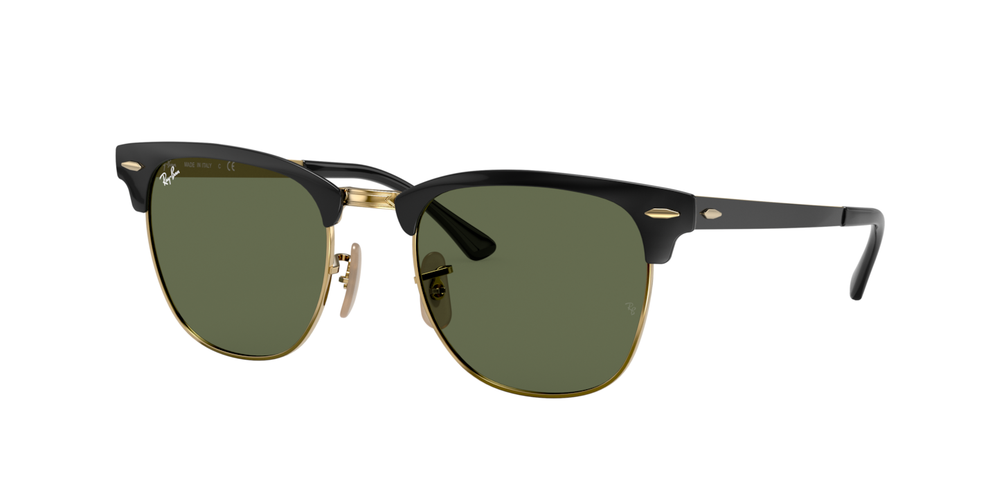 Ray-Ban RB3716 Clubmaster Metal Black On Gold