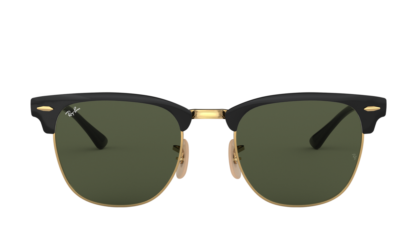 Ray-Ban Black On Gold Sunglasses Glasses.com® Free Shipping