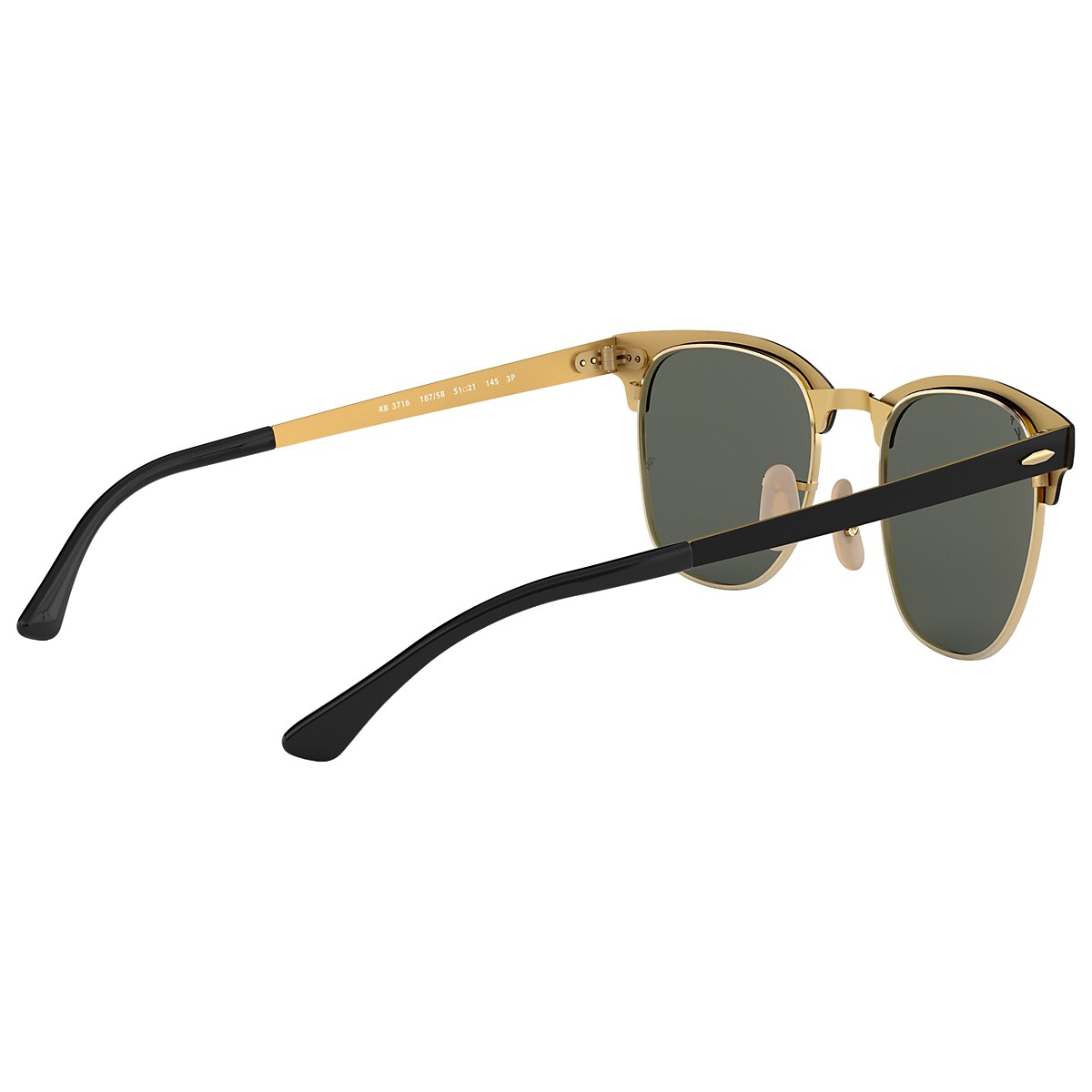 Ray-Ban Black On Gold Sunglasses | Glasses.com® | Free Shipping