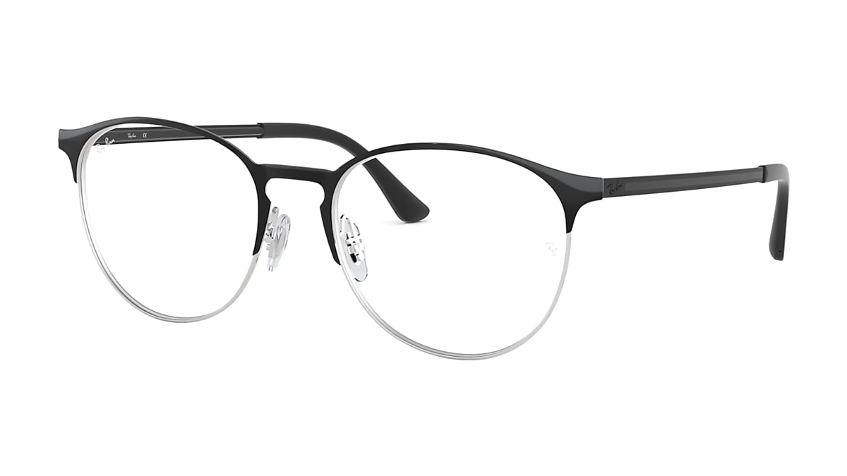 Tweet kleur warm Ray-Ban Black On Silver Eyeglasses | Glasses.com® | Free Shipping