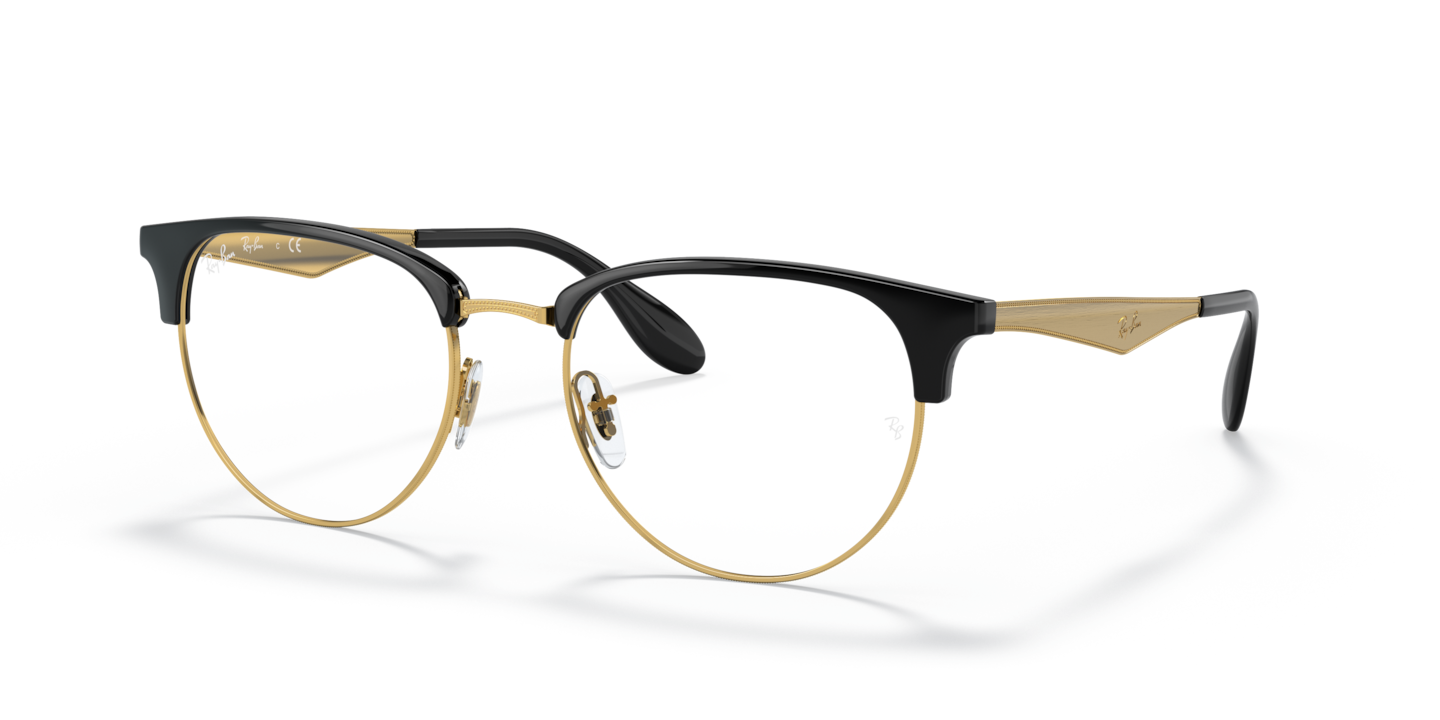 Ray-Ban Black On Gold Eyeglasses ® | Free Shipping