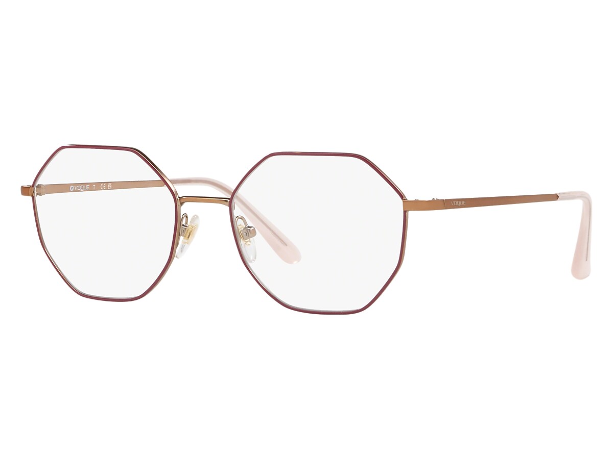 Vogue Eyewear Top Fuxia/Matte Rose Gold Eyeglasses | Glasses 