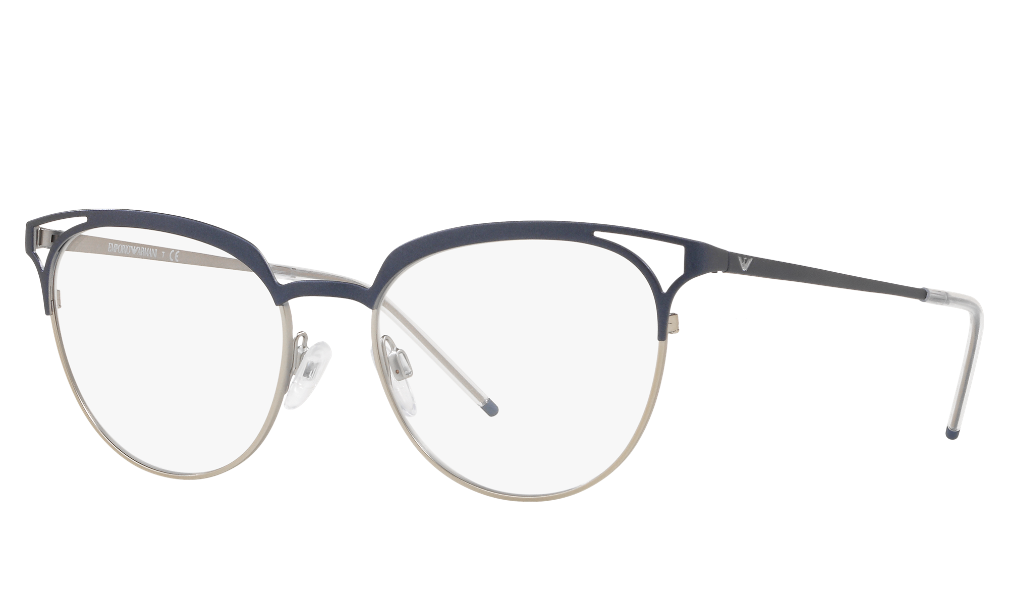 Emporio Armani EA1082 Matte Blue/Matte Silver Eyeglasses | Glasses.com ...