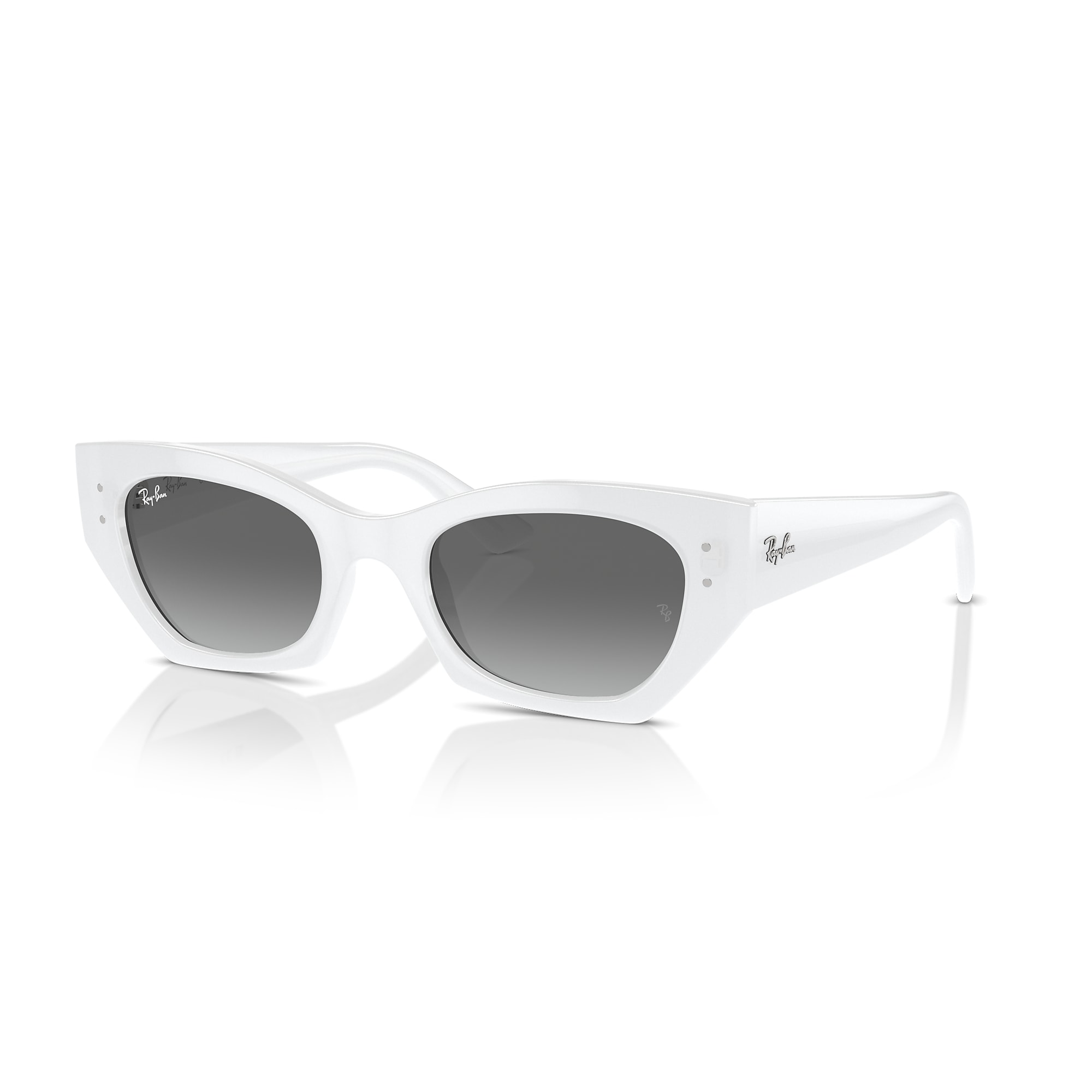 小物 Ray-Ban ORB4430F - Zena 667787 White Sunglasses Ray-Ban RB4430 Zena Bio-Based | Free Shipping