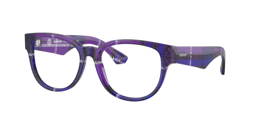 Burberry Check Violet Eyeglasses | Glasses.com® | Free Shipping