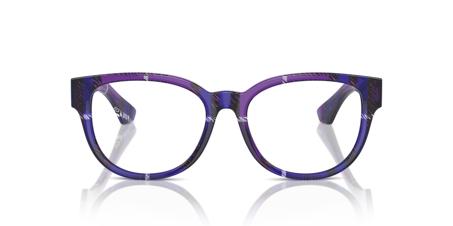 Burberry Check Violet Eyeglasses | Glasses.com® | Free Shipping