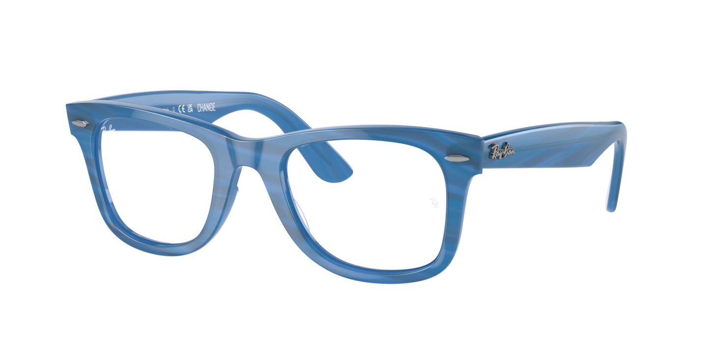 Ray-Ban RB4340V Wayfarer Ease Optics Change Photo Striped Blue