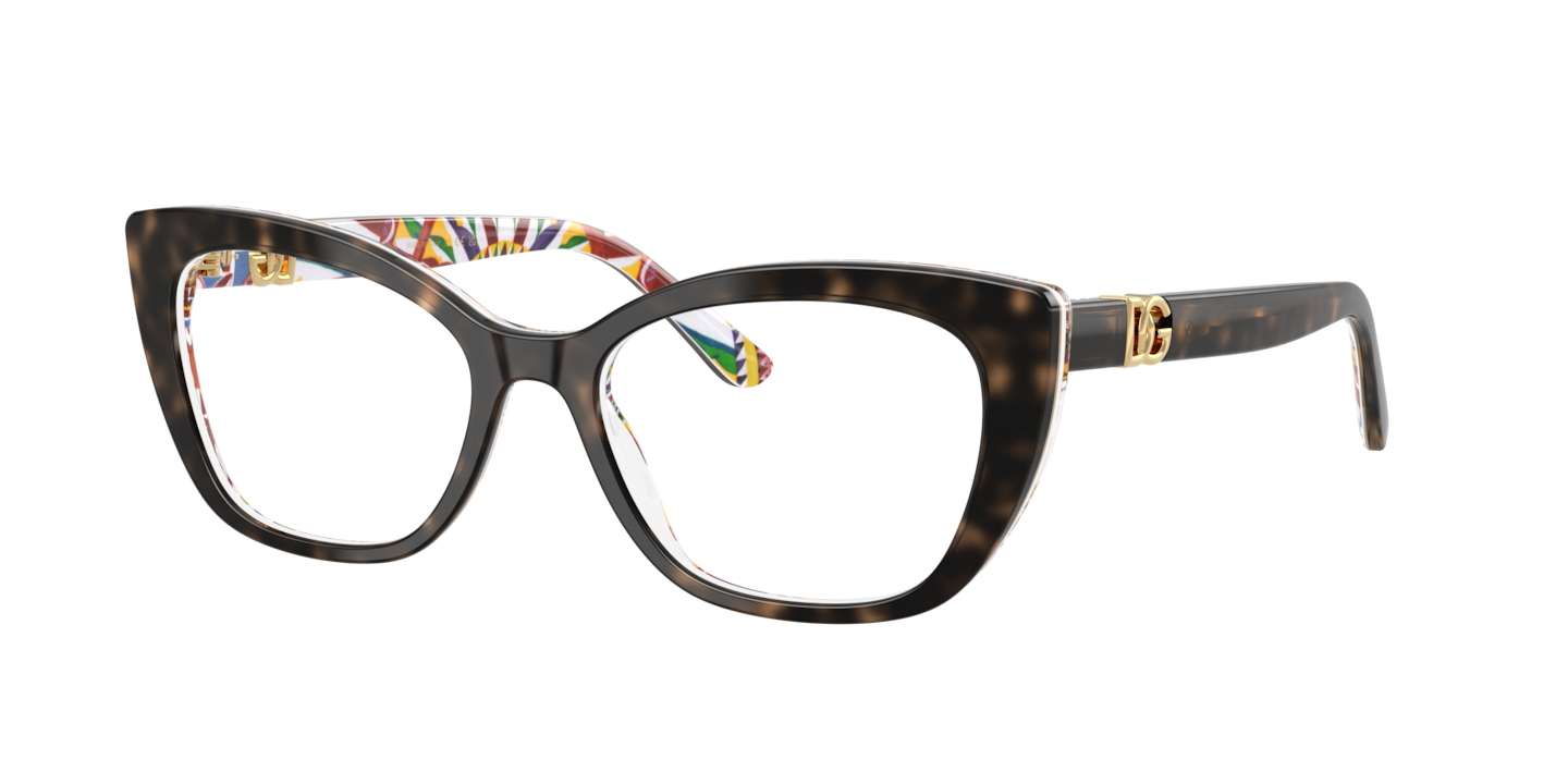 Dolce & Gabbana DG3398 Havana On White Barrow