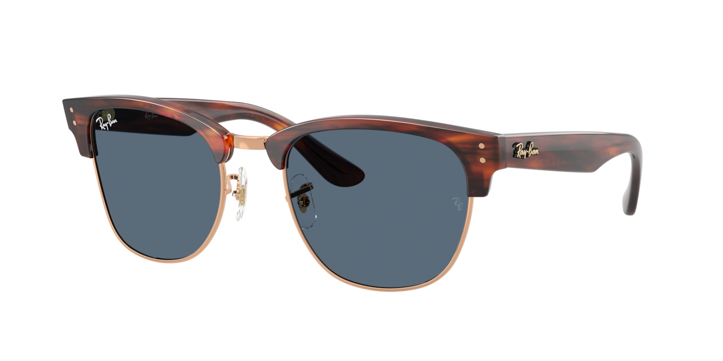 Ray-Ban RBR0504S Clubmaster Reverse Striped Havana On Rose Gold