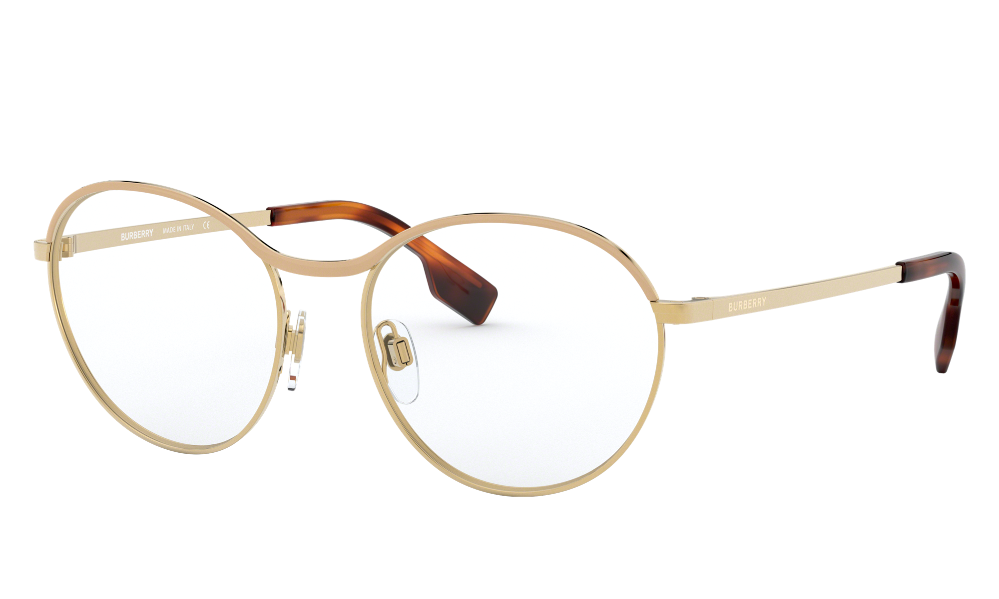 Burberry BE1337 Beige/Gold Eyeglasses | Glasses.com® | Free Shipping