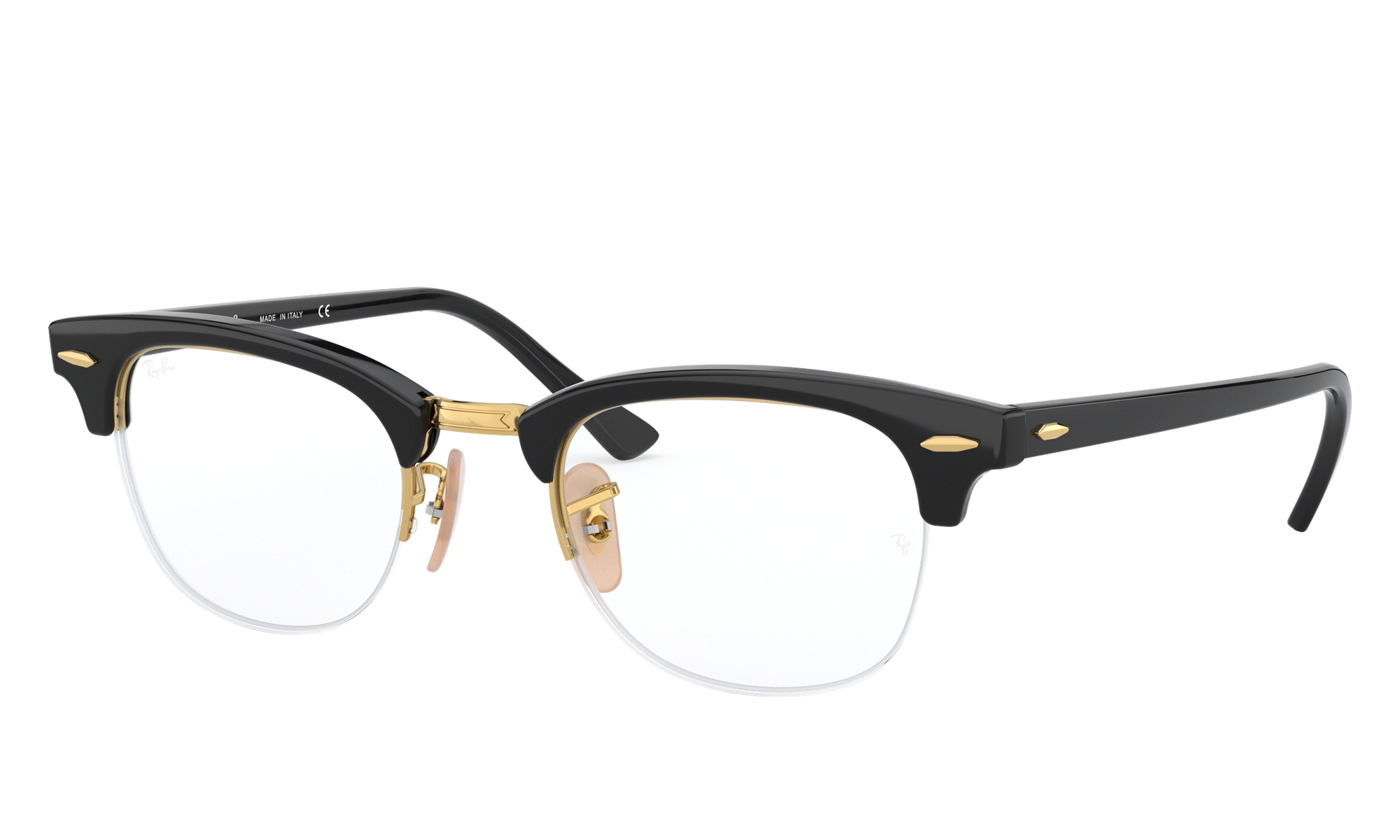 Ray-Ban CLUBMASTER GAZE Black Eyeglasses | Glasses.com® | Free Shipping