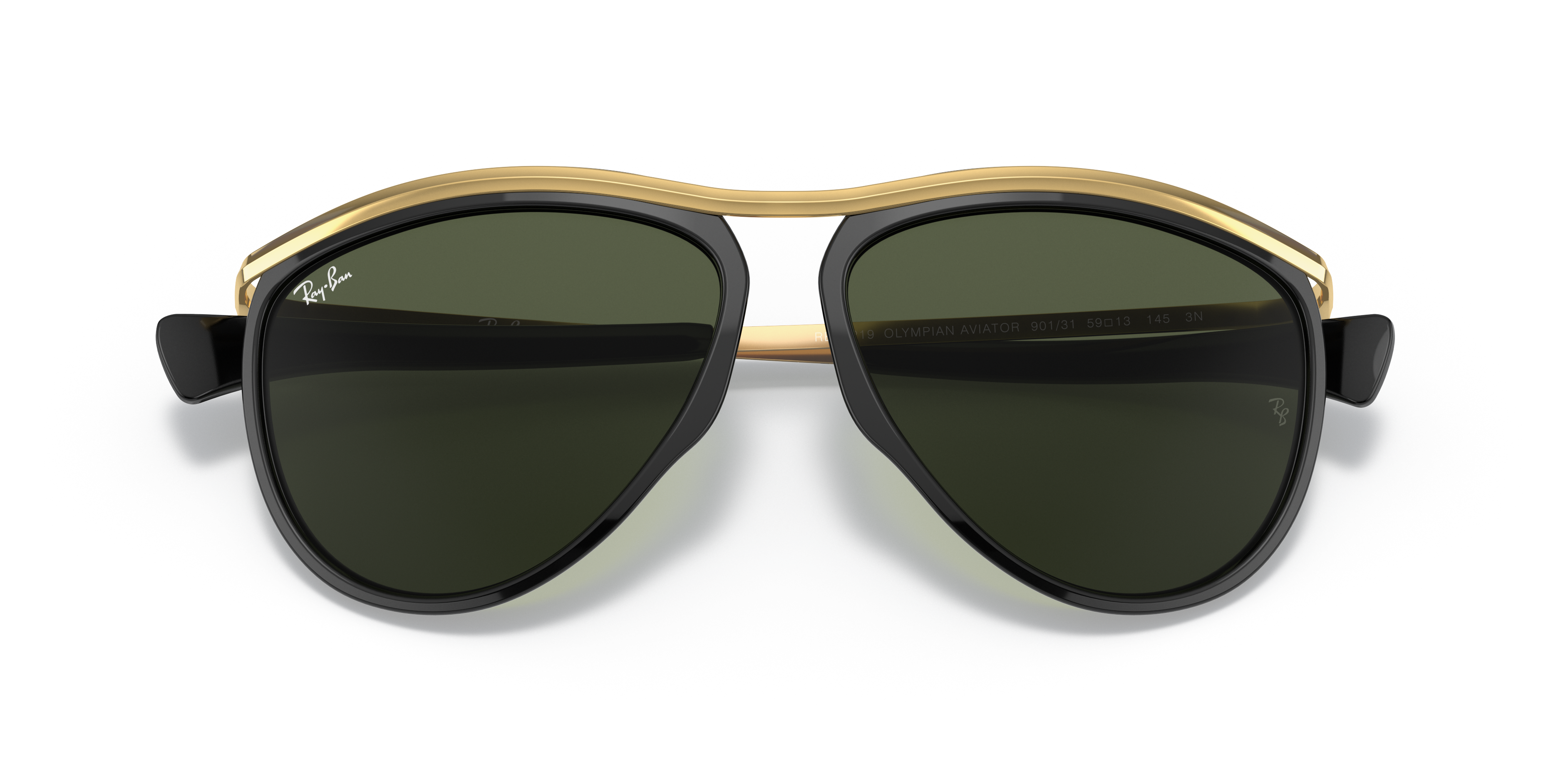 OLYMPIAN II DELUXE Sunglasses in Black and Grey - RB3619 | Ray-Ban® US