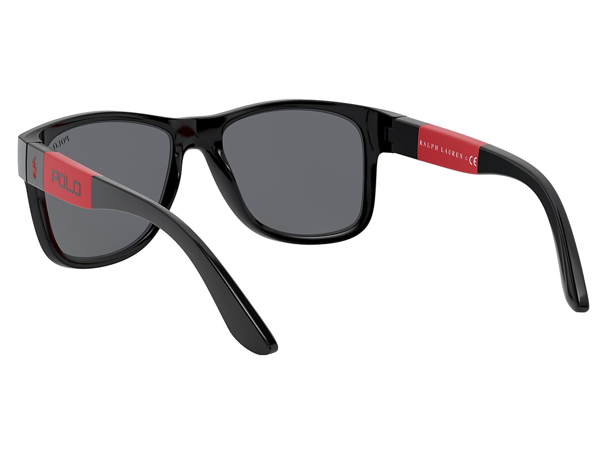 Polo Ralph Lauren Shiny Black Sunglasses | Glasses.com® | Free 