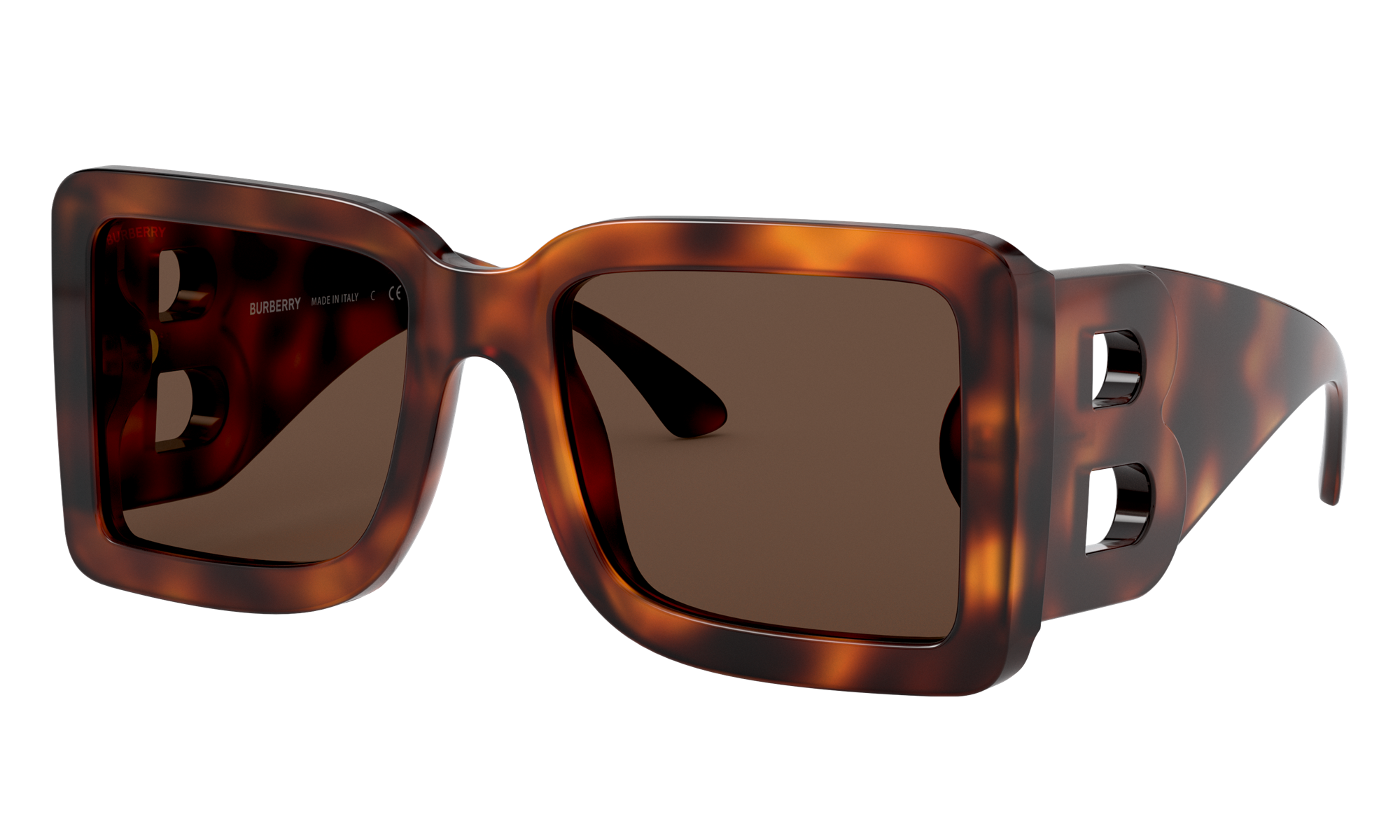 Burberry BE4312 Frith Light Havana Sunglasses | Glasses.com® | Free
