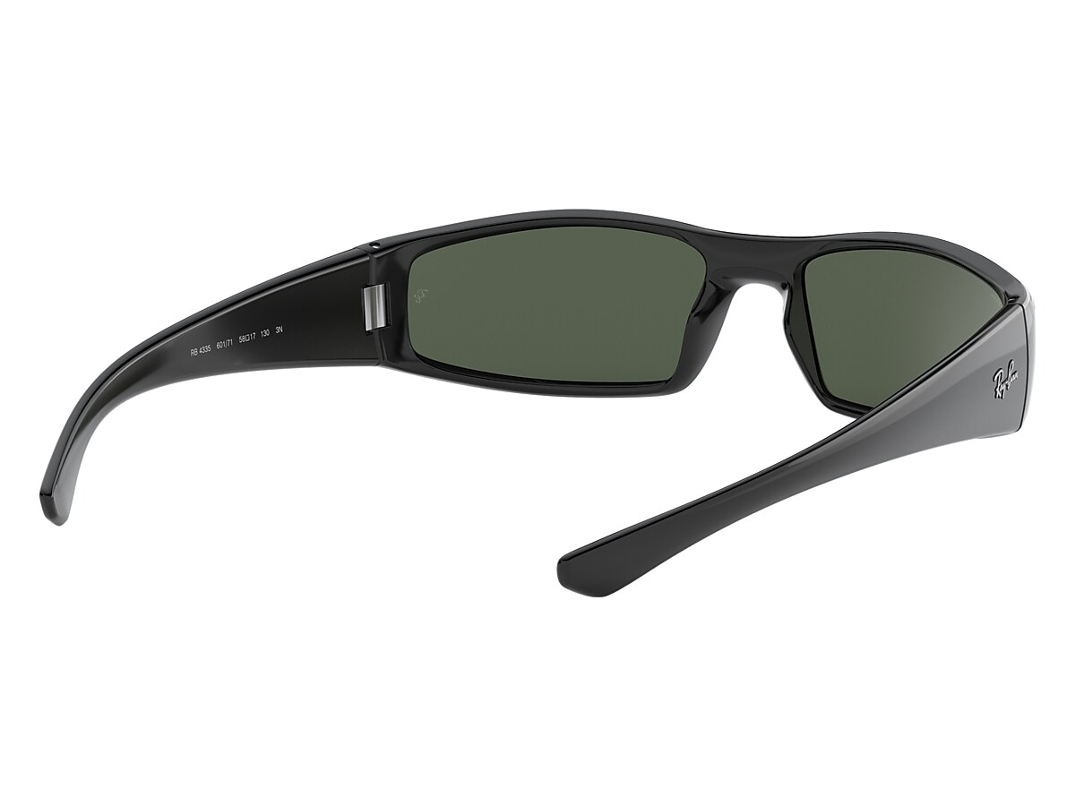 Ray-Ban RB4335 サイズ58 Ray-Ban RB4335 S (58 - 17) with Green lenses and Black frame