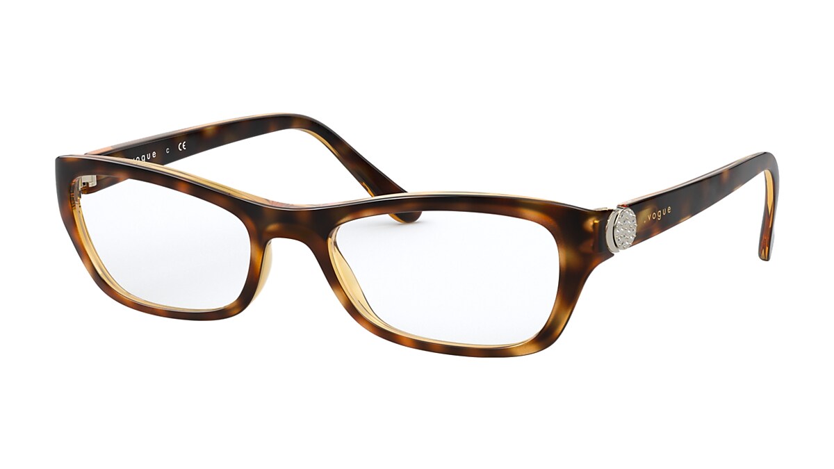 Vogue Eyewear Dark Havana Eyeglasses | Glasses.com® | Free Shipping