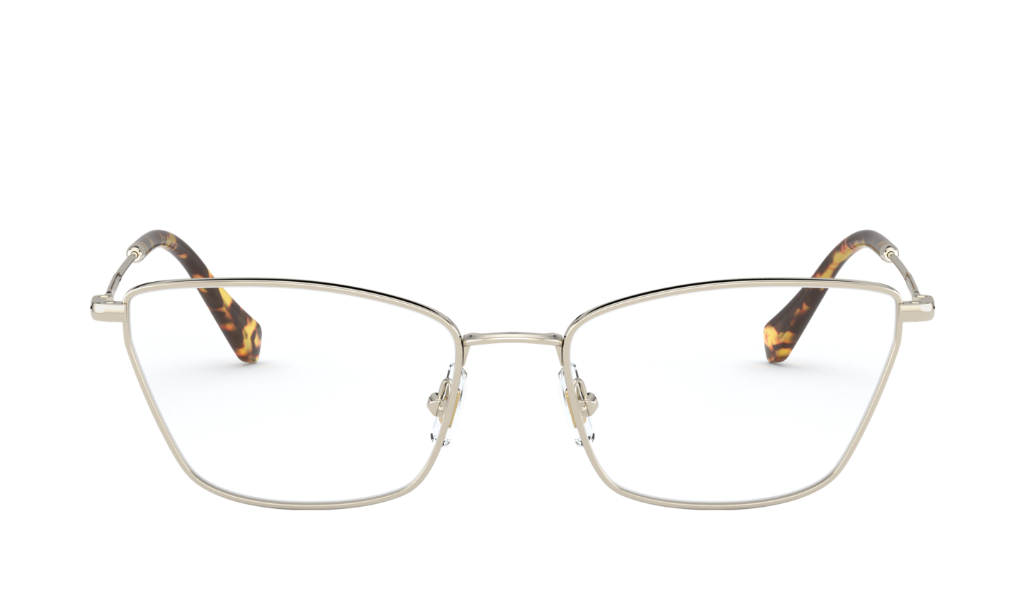 Miu Miu Pale Gold Eyeglasses | Glasses.com® | Free Shipping