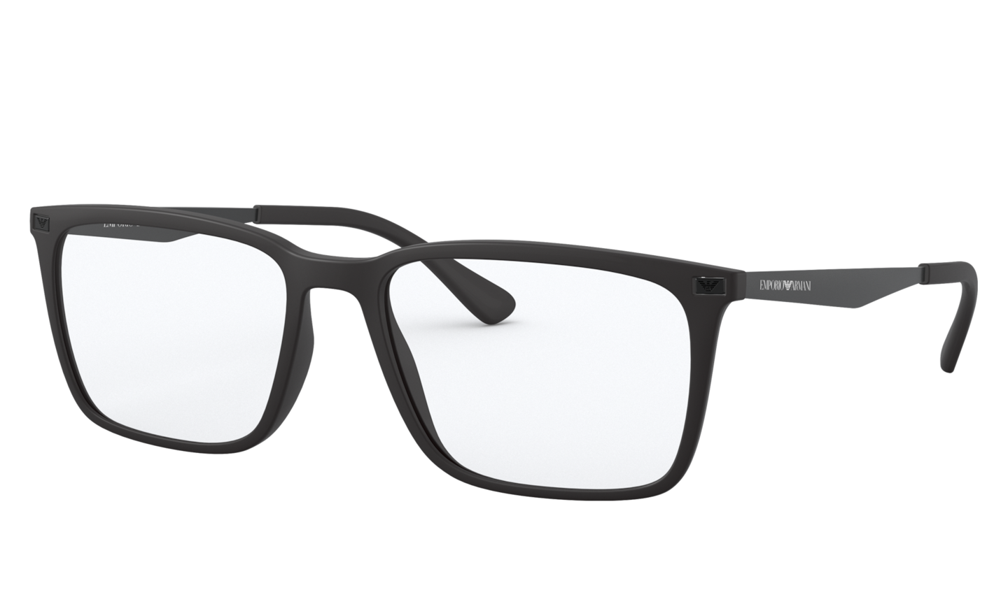 Emporio Armani Matte Black Eyeglasses ® | Free Shipping