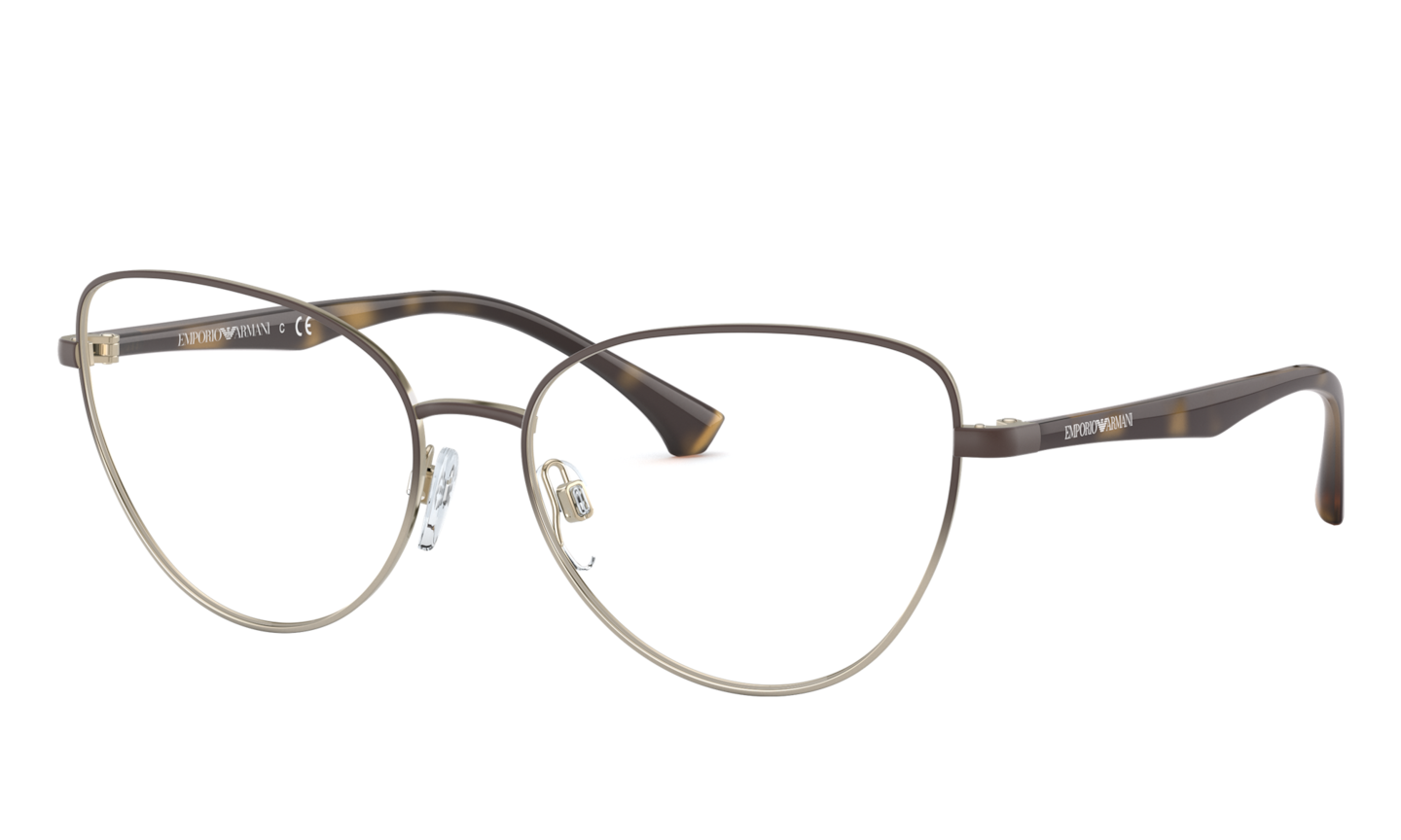 Emporio Armani EA1104 Matte Brown & Pale Gold