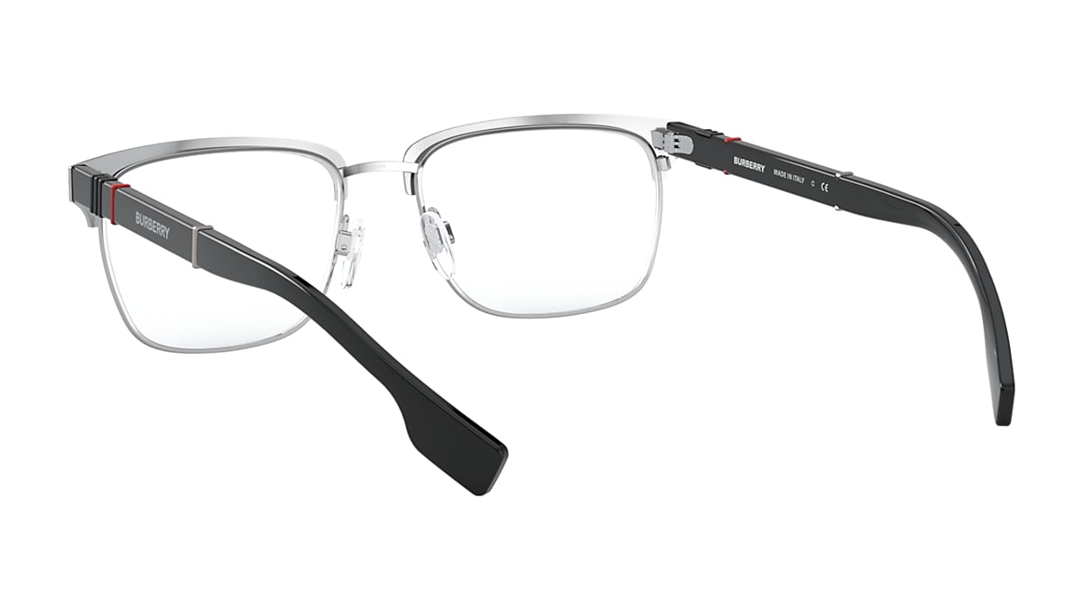 Burberry Silver/Matte Black Eyeglasses | Glasses.com® | Free Shipping