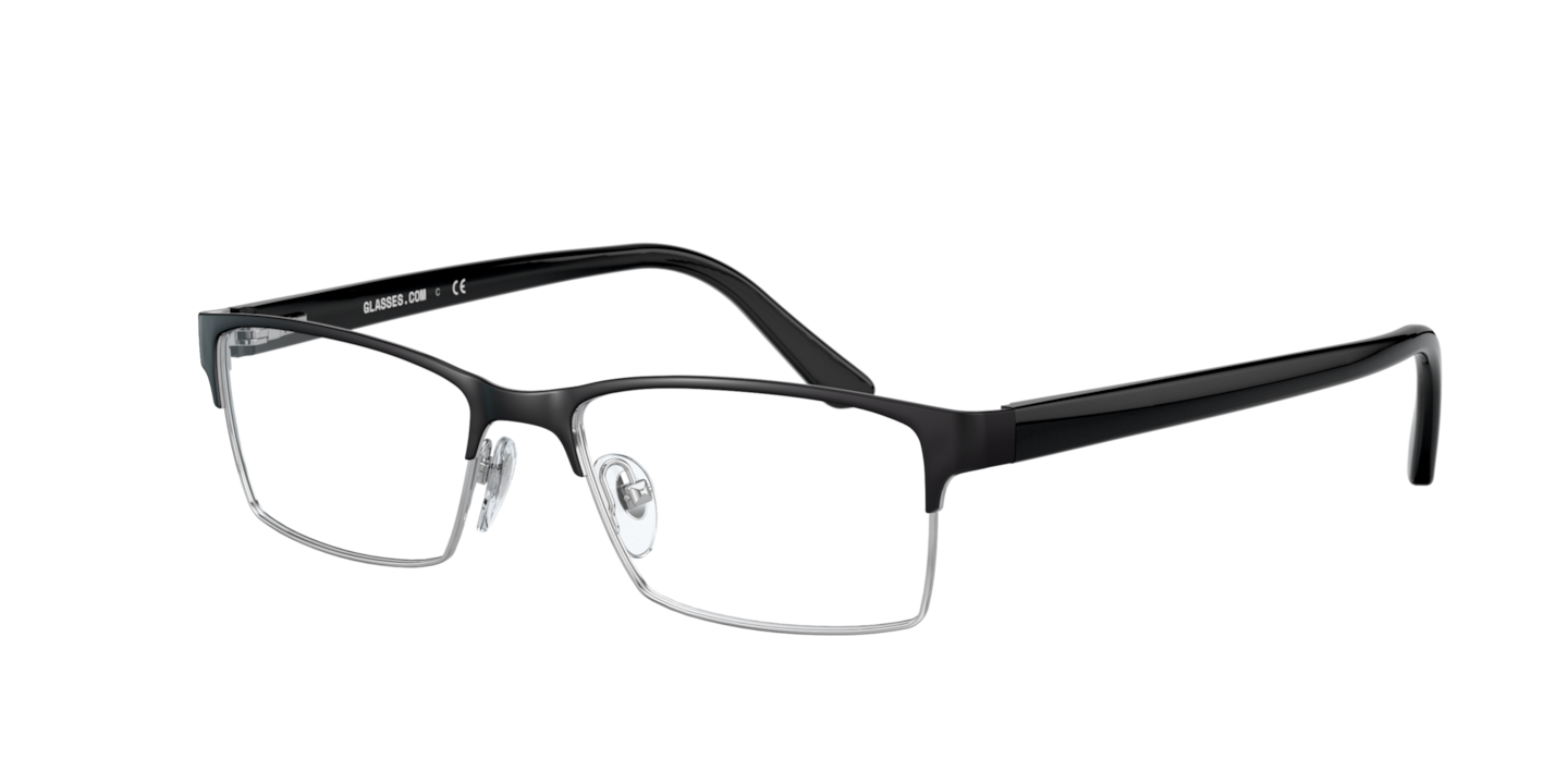 Glasses.com GK1001 Silver Matte Black