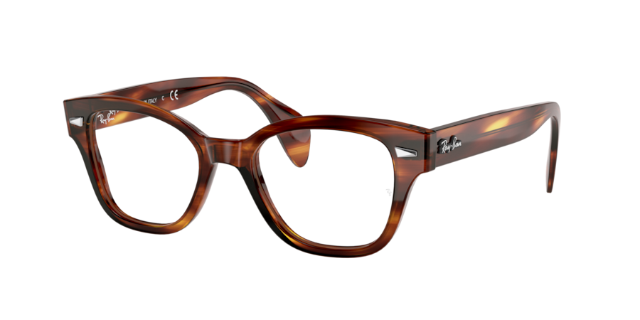 Ray-Ban Striped Havana Eyeglasses | Glasses.com® | Free Shipping