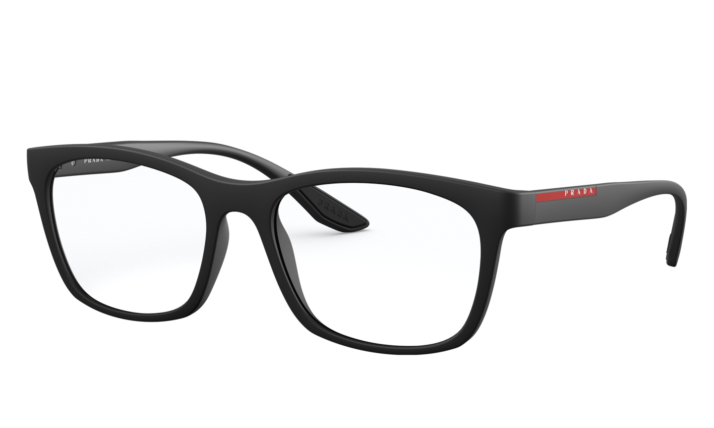 Algebra overhemd Negen Prada Linea Rossa Rubber Black Eyeglasses | Glasses.com® | Free Shipping