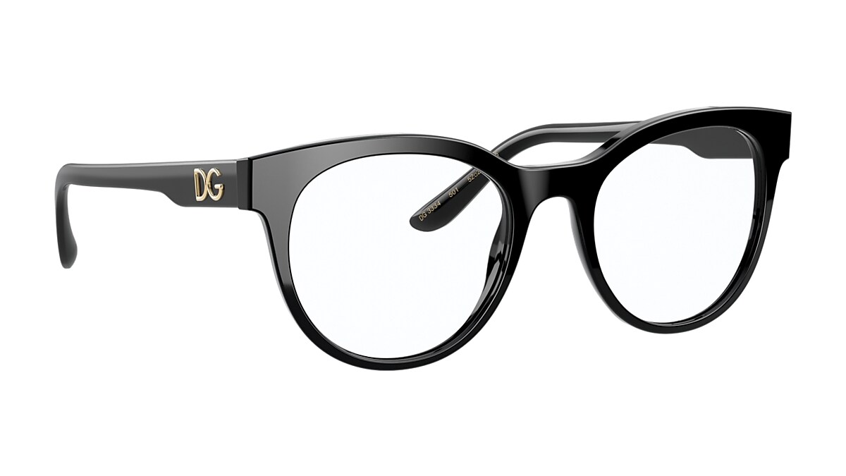 Dolce & Gabbana DG3376B Oversized Black Strass Frames – Designer