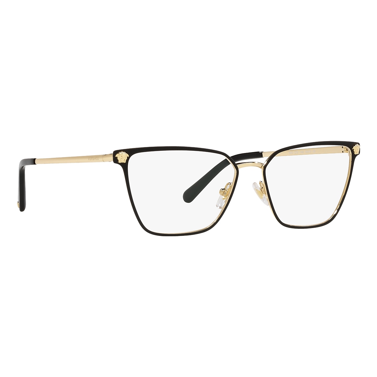 38704-1 Square Barocco Black Gold Turquoise Textured Versace Frame