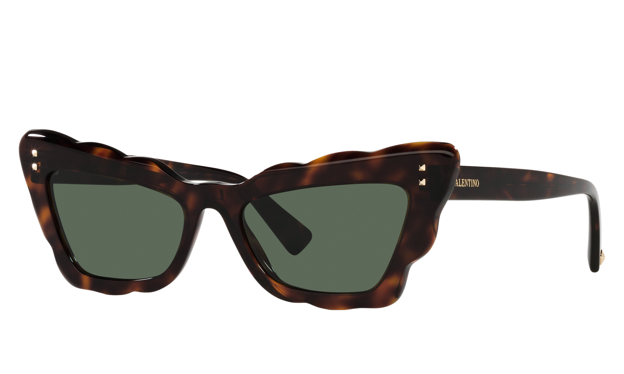 1950s Sunglasses & 50s Glasses | Retro Cat Eye Sunglasses Valentino Unisex Va4092 Tortoise Size Standard $377.00 AT vintagedancer.com