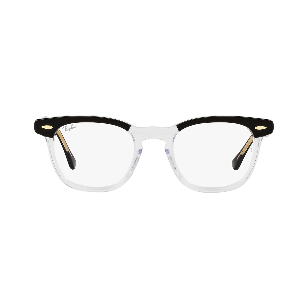 Black and clear ray 2025 ban eyeglasses