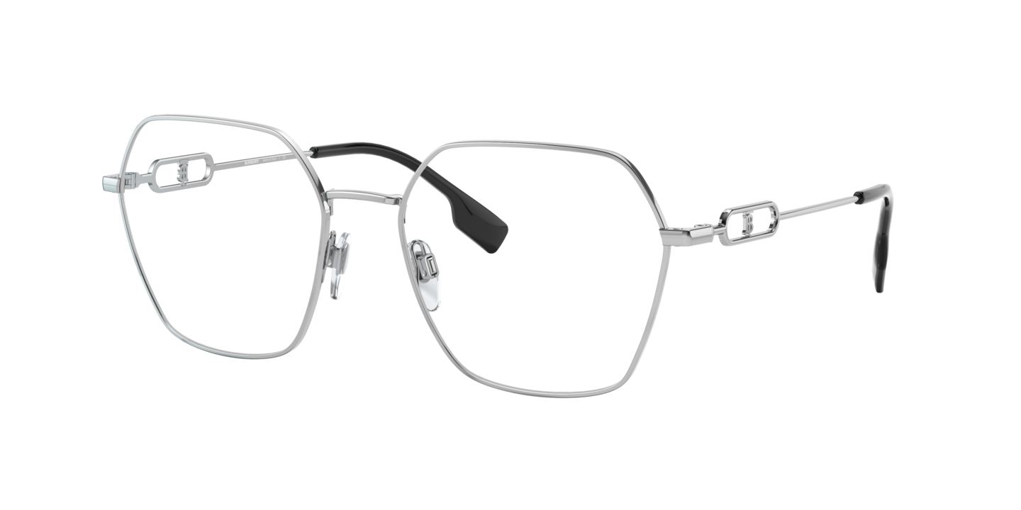 Burberry BE1361 Charley Silver Eyeglasses | Glasses.com® | Free Shipping