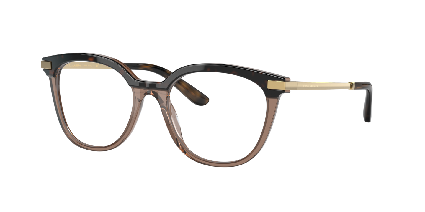 Dolce & Gabbana DG3346 Havana /Transparent Brown Eyeglasses | Glasses ...