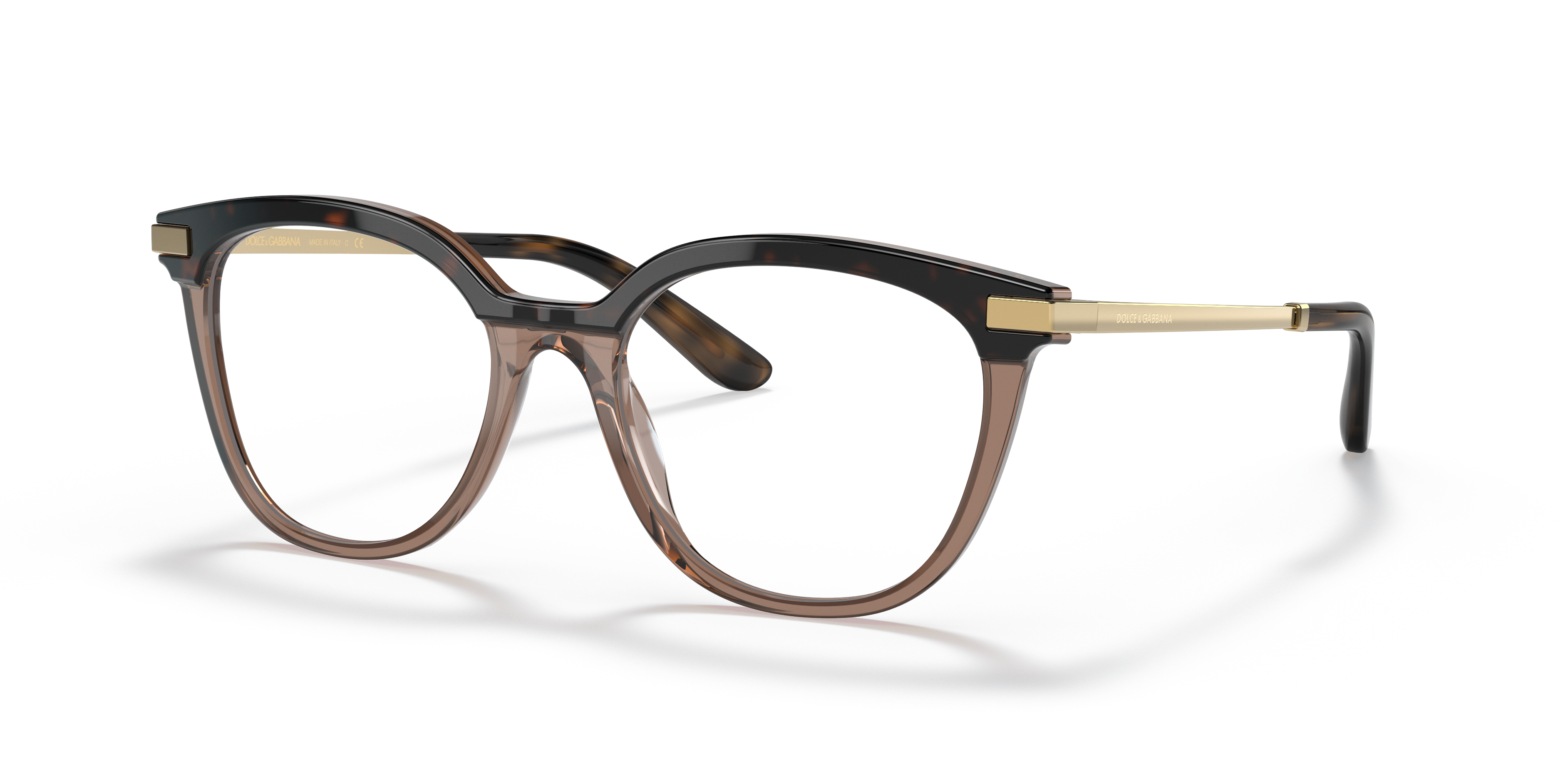 Dolce & Gabbana Unisex Dg3346 Havana , Transparent Brown Size: Large