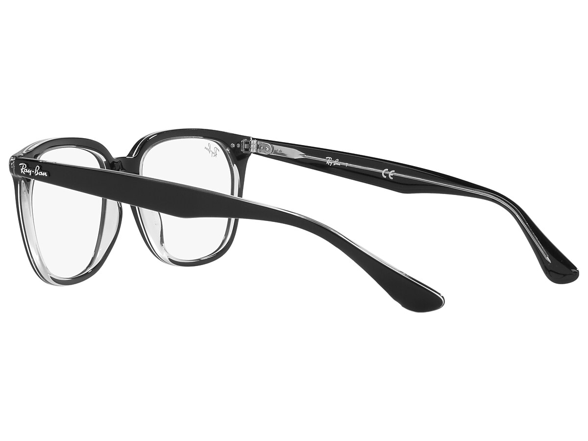 Ray-Ban Black On Transparent Eyeglasses | Glasses.com® | Free Shipping