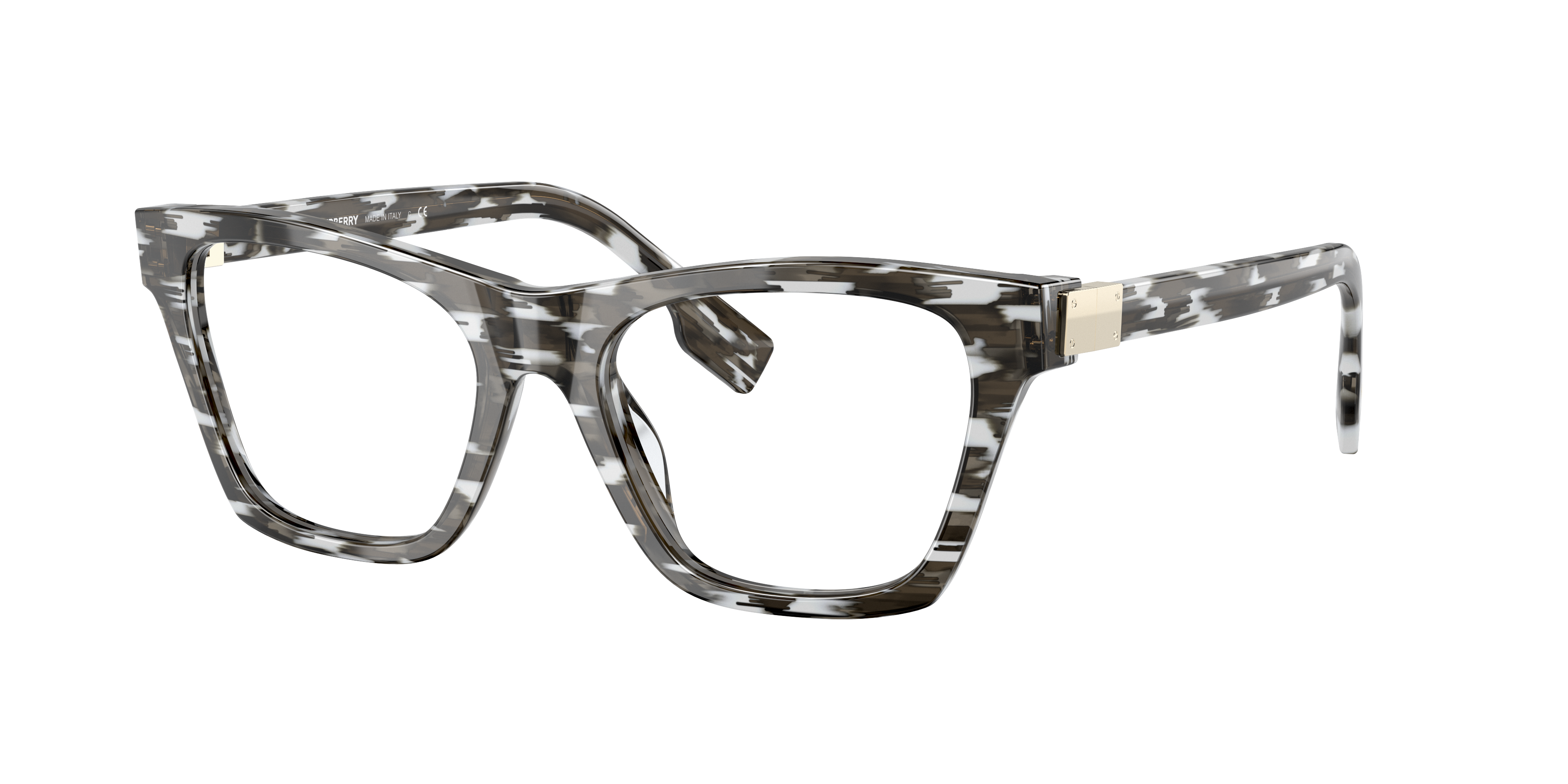 Burberry BE2355 Arlo Black/White Eyeglasses | Glasses.com® | Free Shipping