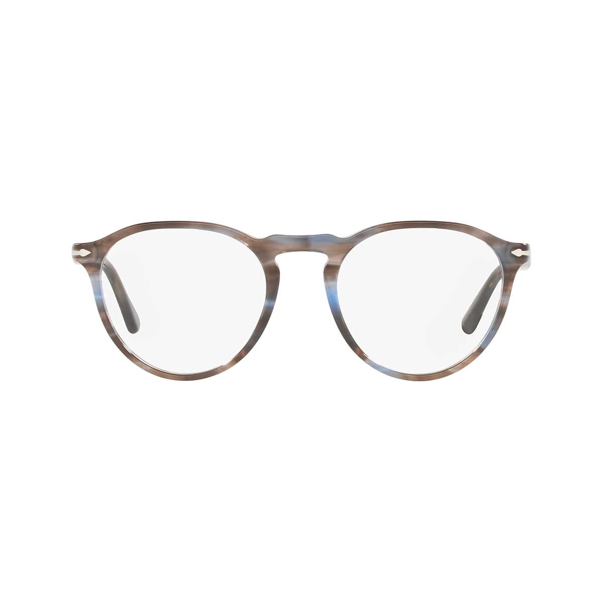 Persol Striped Blue Eyeglasses Glasses Free Shipping