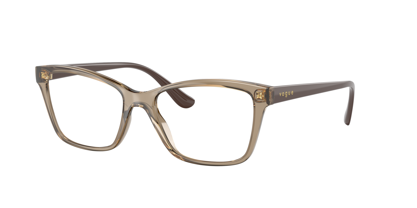 Vogue Eyewear VO5420 Transparent Brown Eyeglasses | Glasses.com® | Free ...