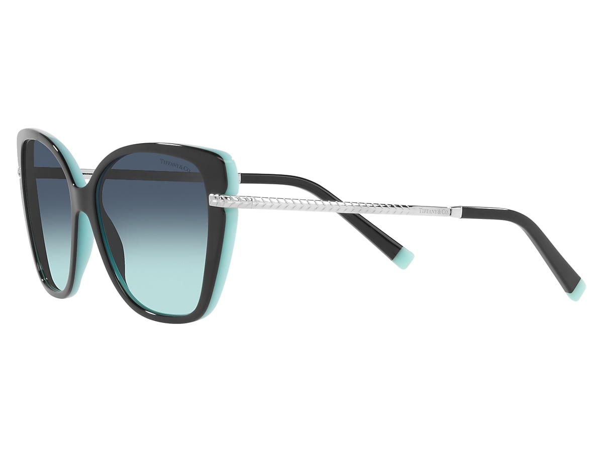 Tiffany Black On Tiffany Blue Sunglasses | Glasses.com® | Free