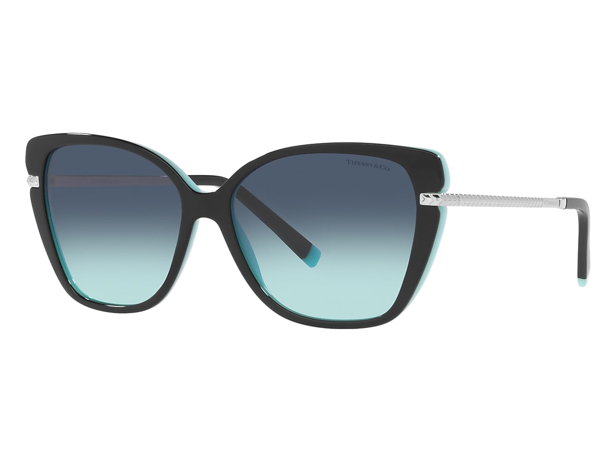 Tiffany Black On Tiffany Blue Sunglasses | Glasses.com® | Free