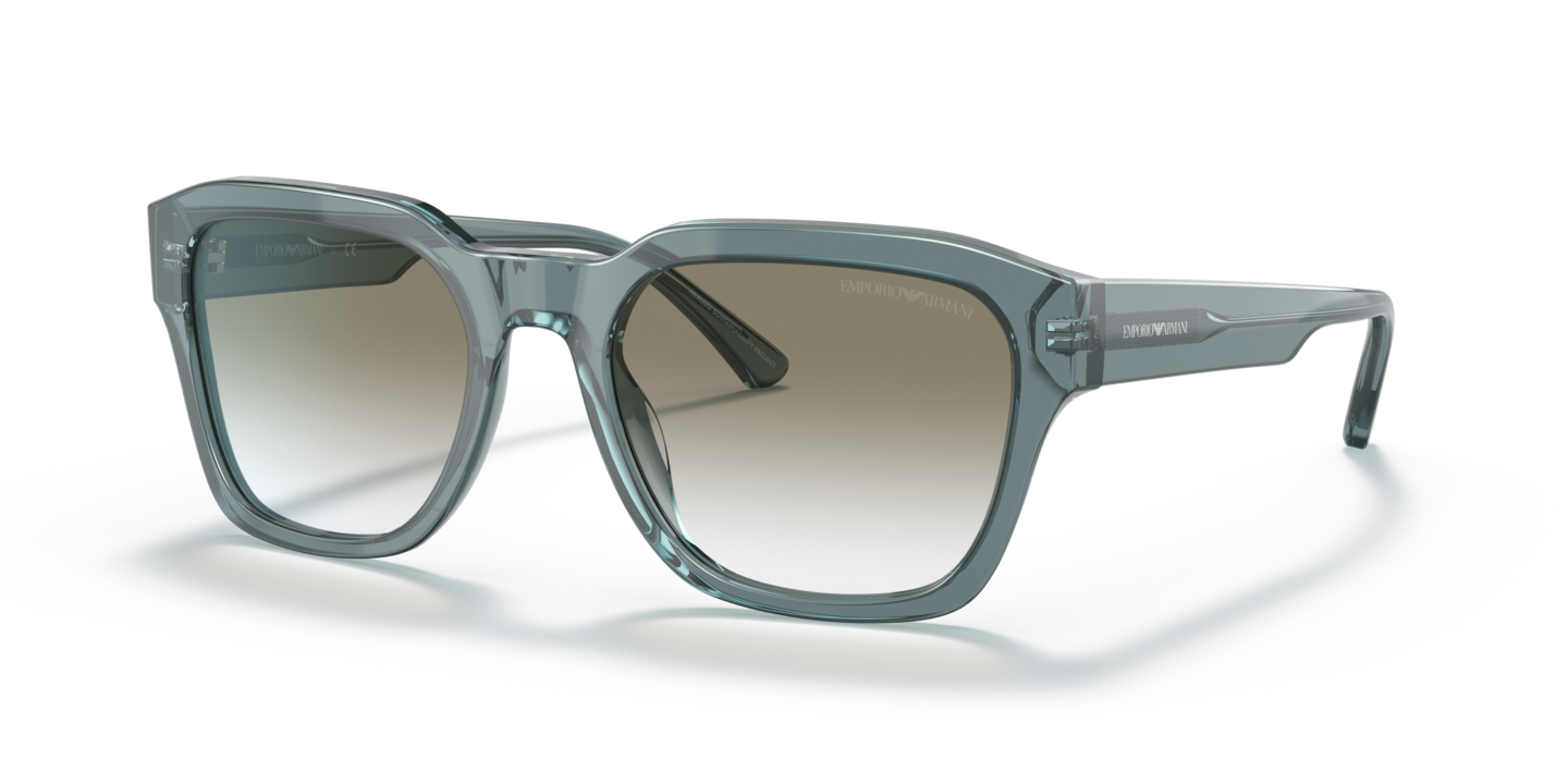 Melodramatisch kalmeren had het niet door Emporio Armani Shiny Transparent Blue Sunglasses | Glasses.com® | Free  Shipping