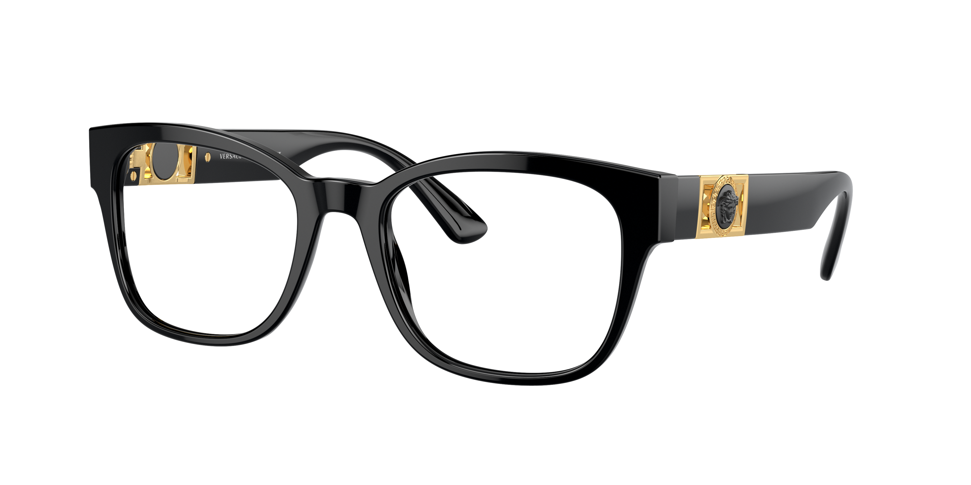 Versace VE3314 Black Eyeglasses | Glasses.com® | Free Shipping