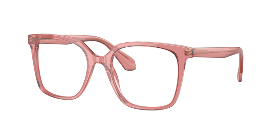 Giorgio Armani Transparent Pink Eyeglasses | Glasses.com® | Free 